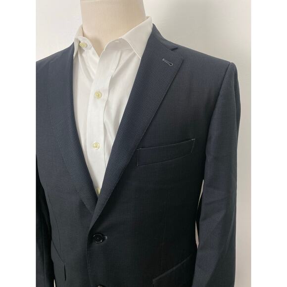 Men Indochino 2-button houndstooth plaid wool 2-piece blazer pants suit, 42R/36W - Picture 3 of 9